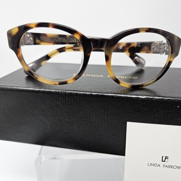 Linda Farrow x Ann Demeulemeester Tortoiseshell Oval Optical  Eyeglass Frame - Picture 2 of 16
